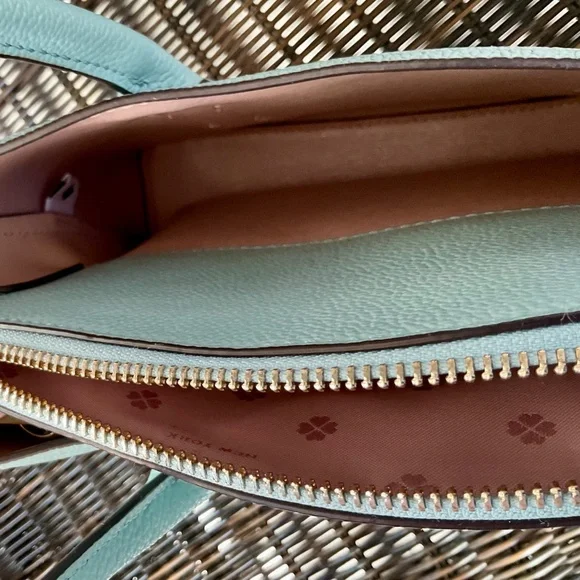 Kate Spade Pebbled Leather Satchel Crossbody Shoulder Bag with Owl Bag Tag - Picture 6 of 8